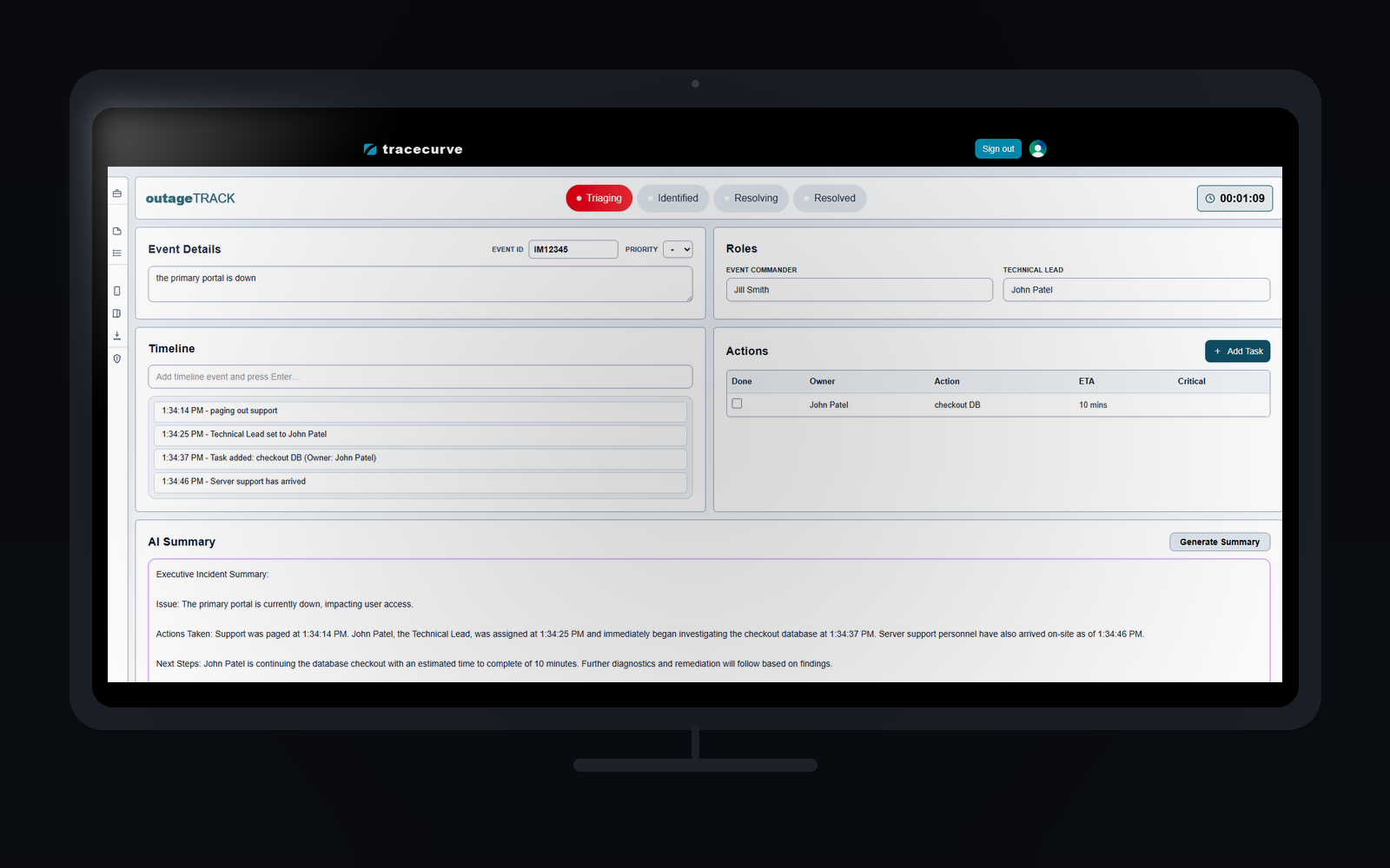 TraceCurve screenshot 1