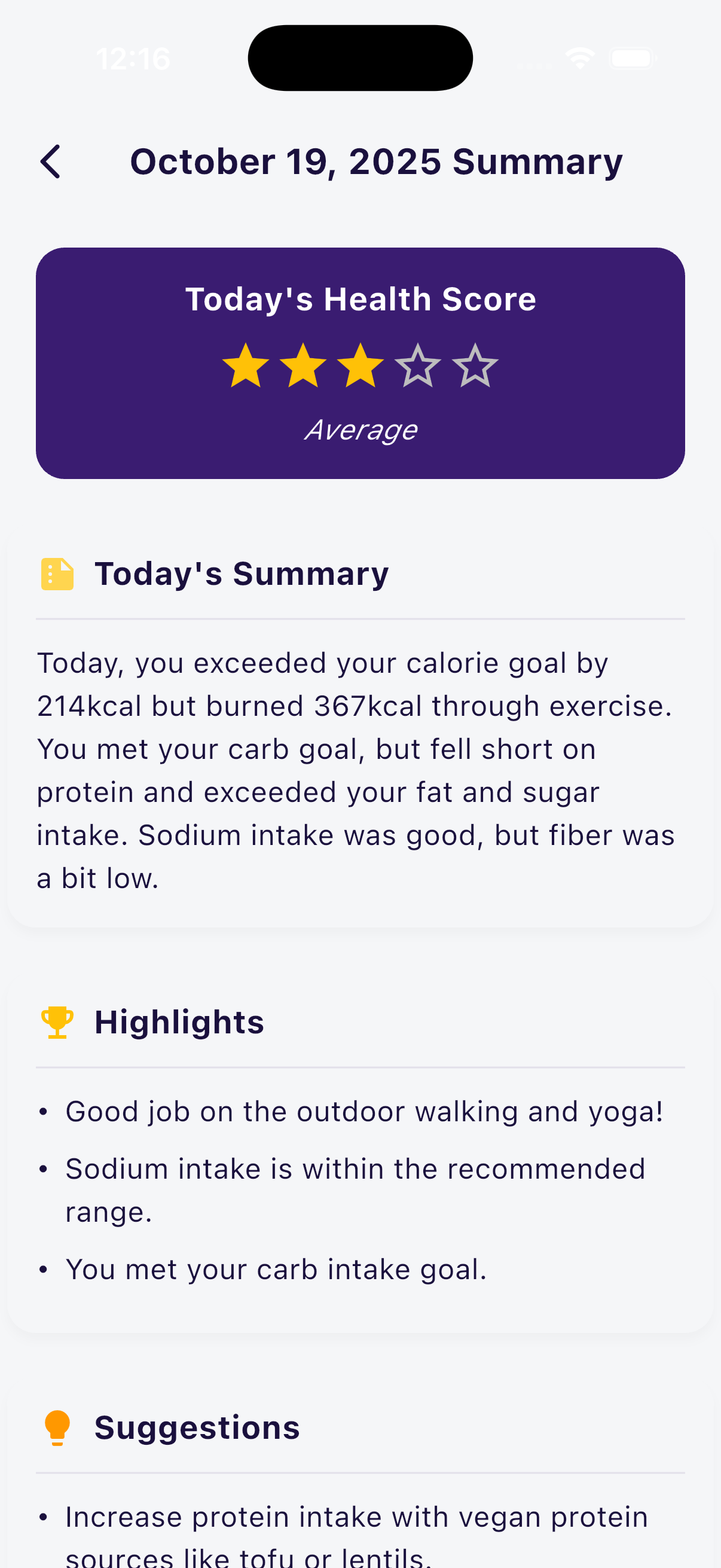 FoodLog AI screenshot 3