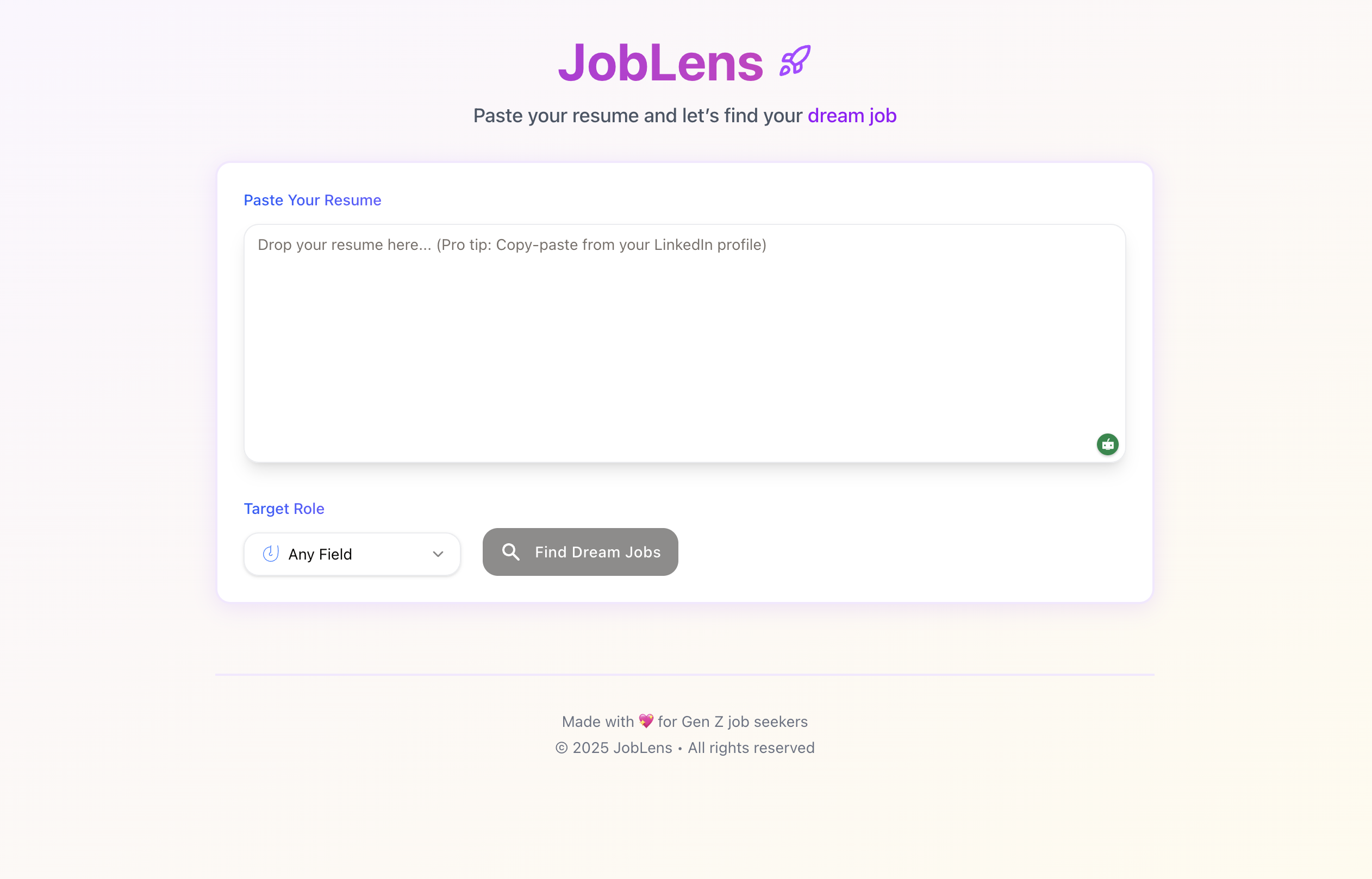 JobLens screenshot 1