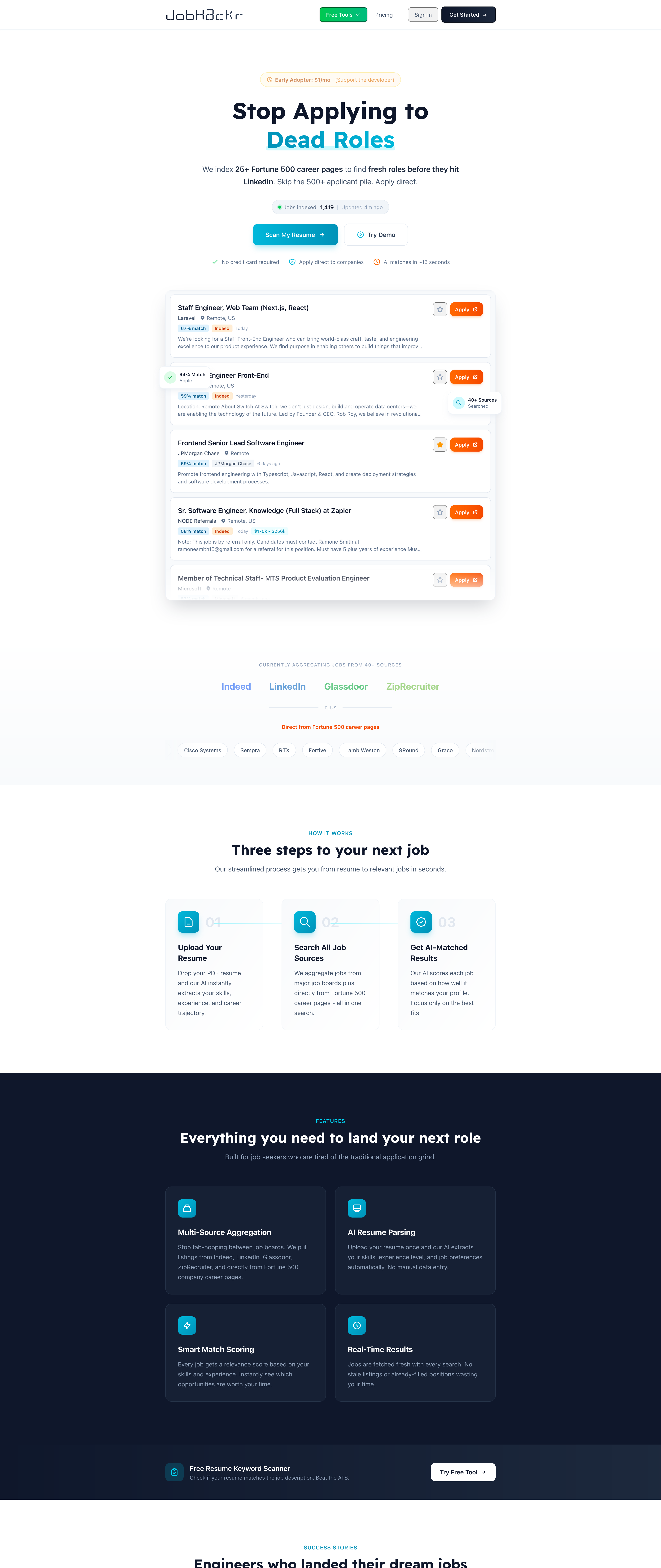 JobHackr - Skip the ATS line screenshot 1