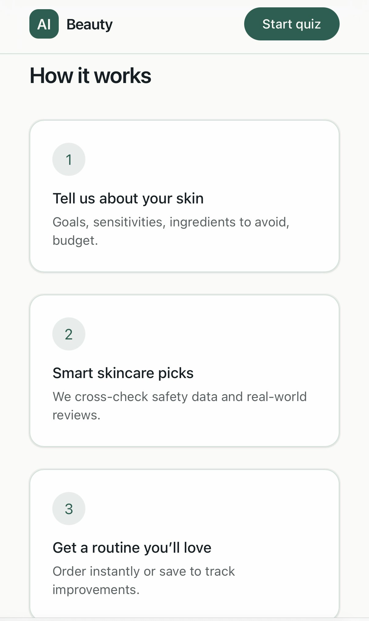 AI Beauty Recommender screenshot 1
