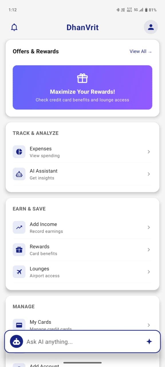 DhanVrit AI screenshot 2