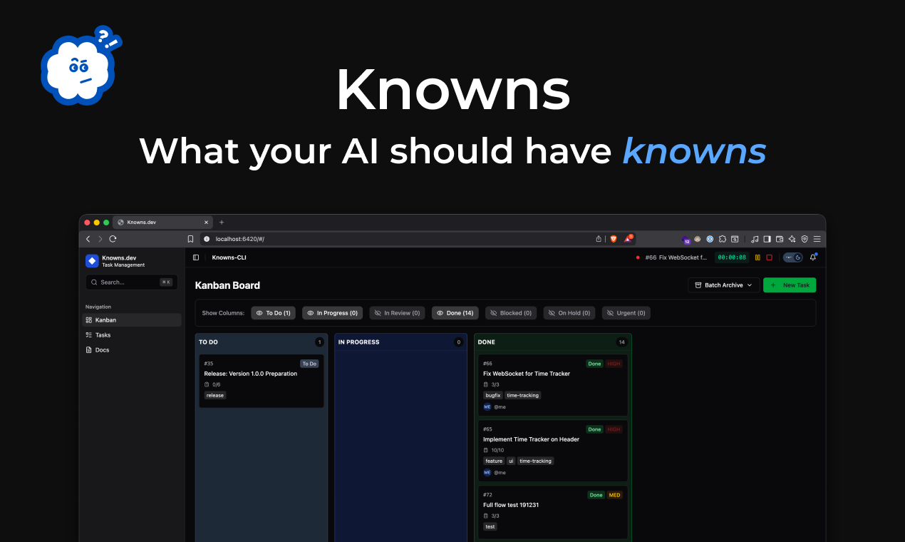 Knowns CLI screenshot 1