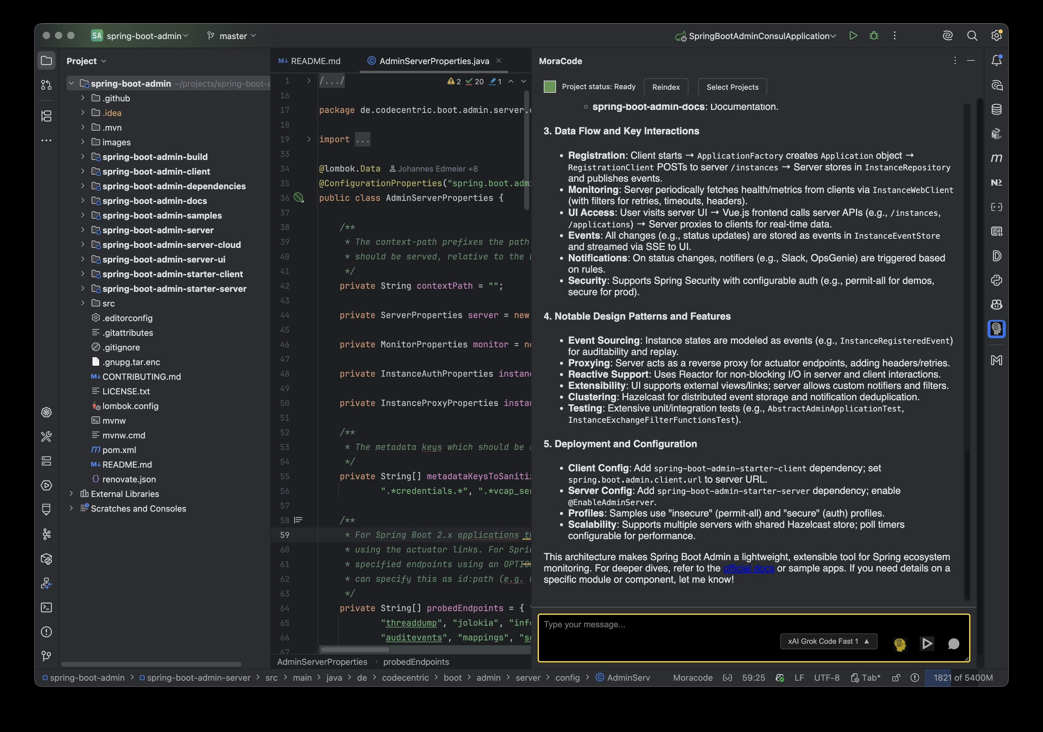 MoracodeAI assistant for large codebases screenshot 1
