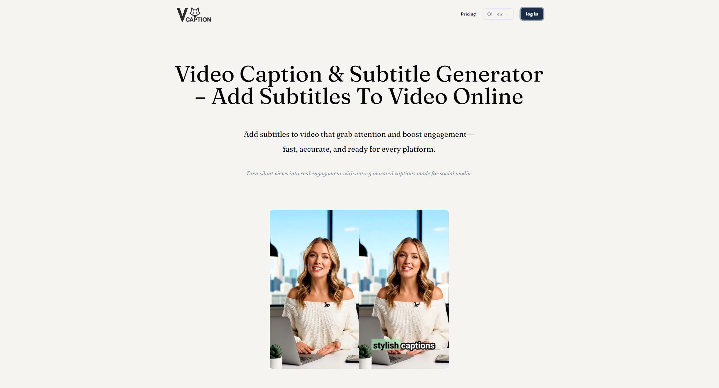 Video Caption screenshot 1