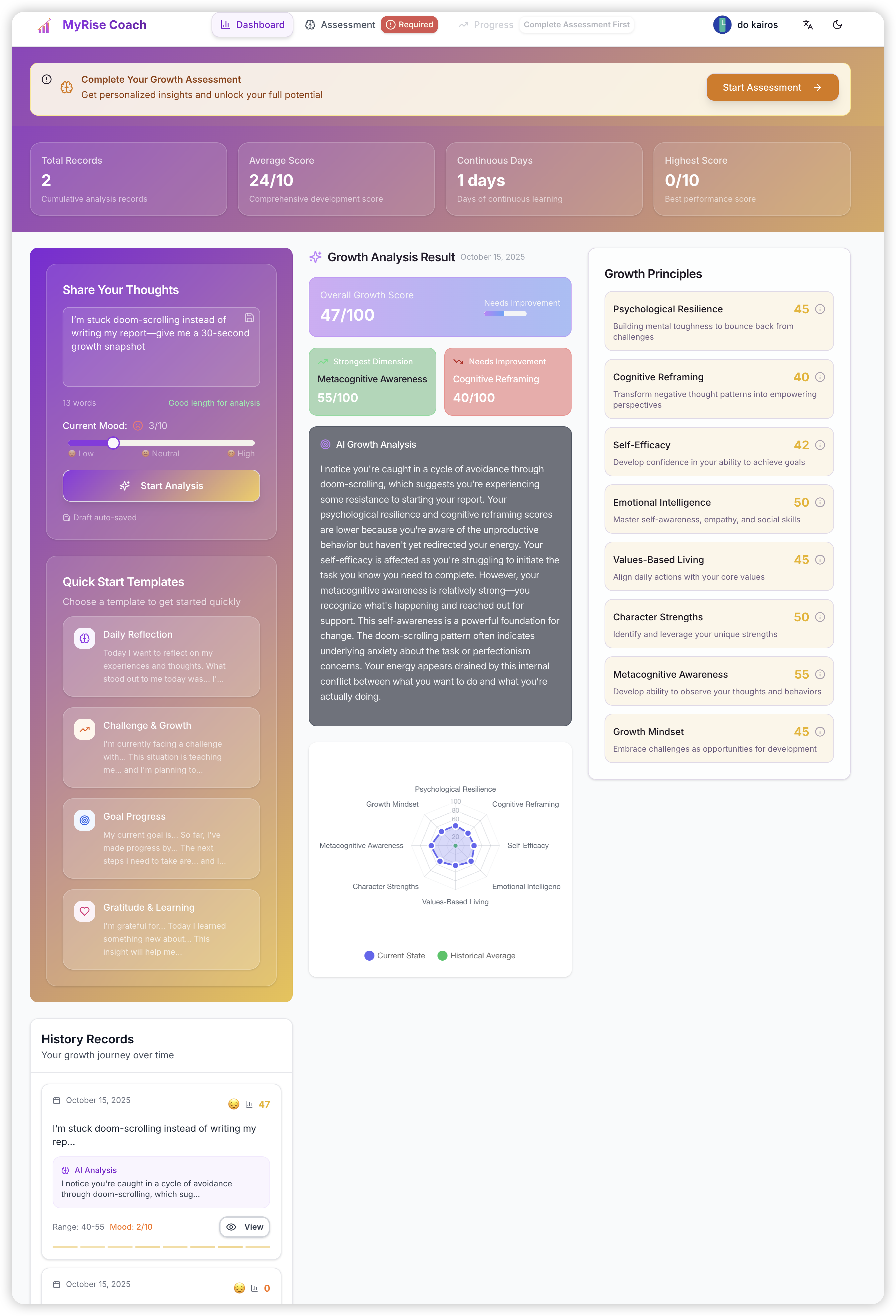 MyRise Coach screenshot 2