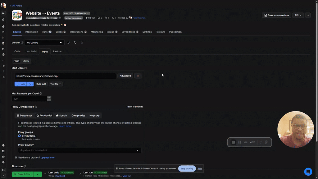 Website → Events screenshot 2