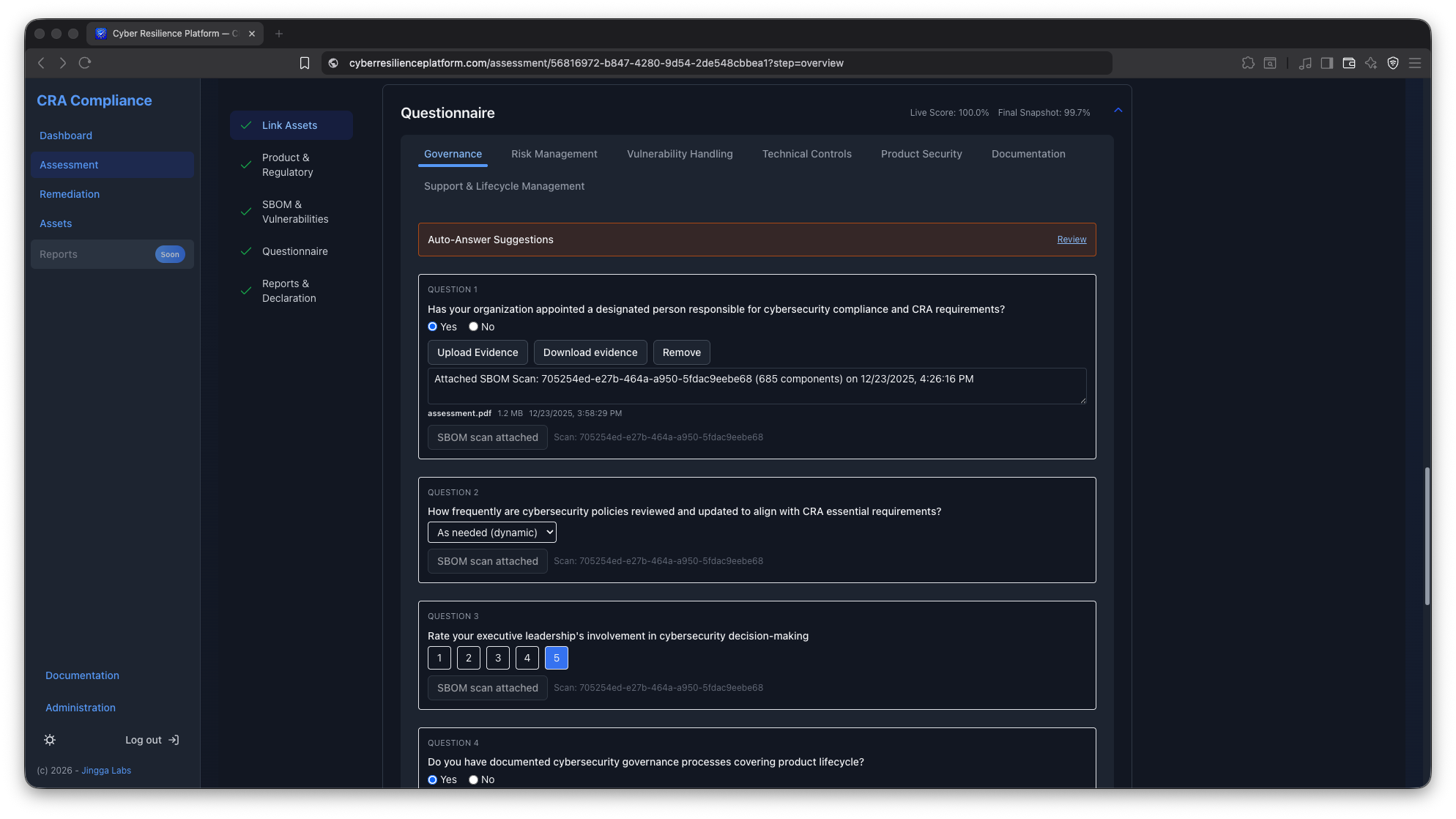 Cyber Resilience Platform screenshot 5