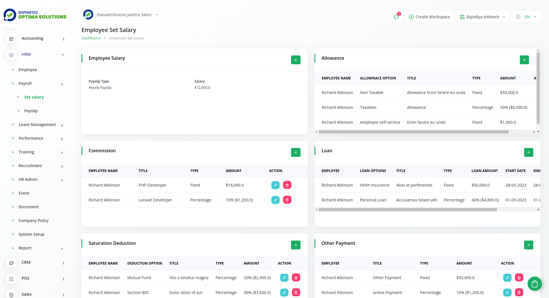Sophistec Optima Solutions screenshot 3