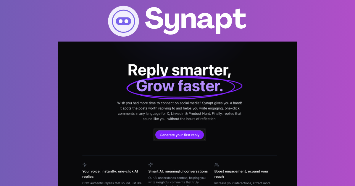 Synapt screenshot 1