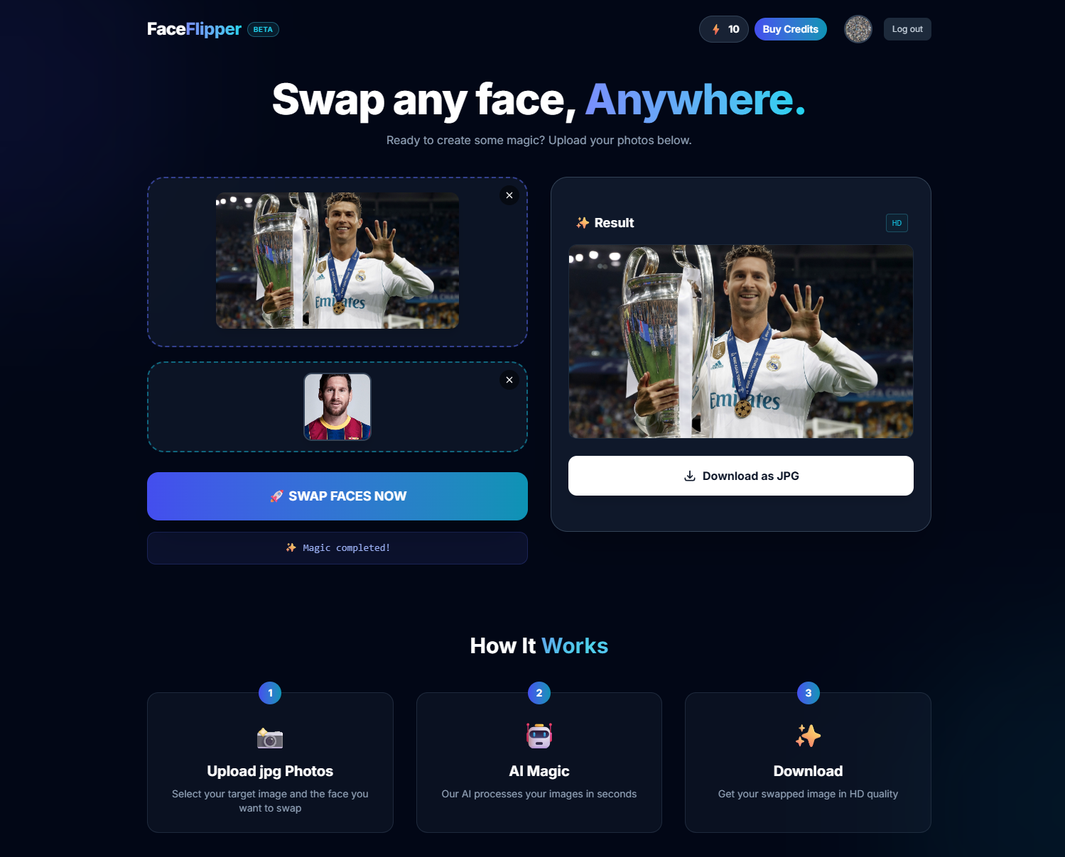 FaceFlipper screenshot 2