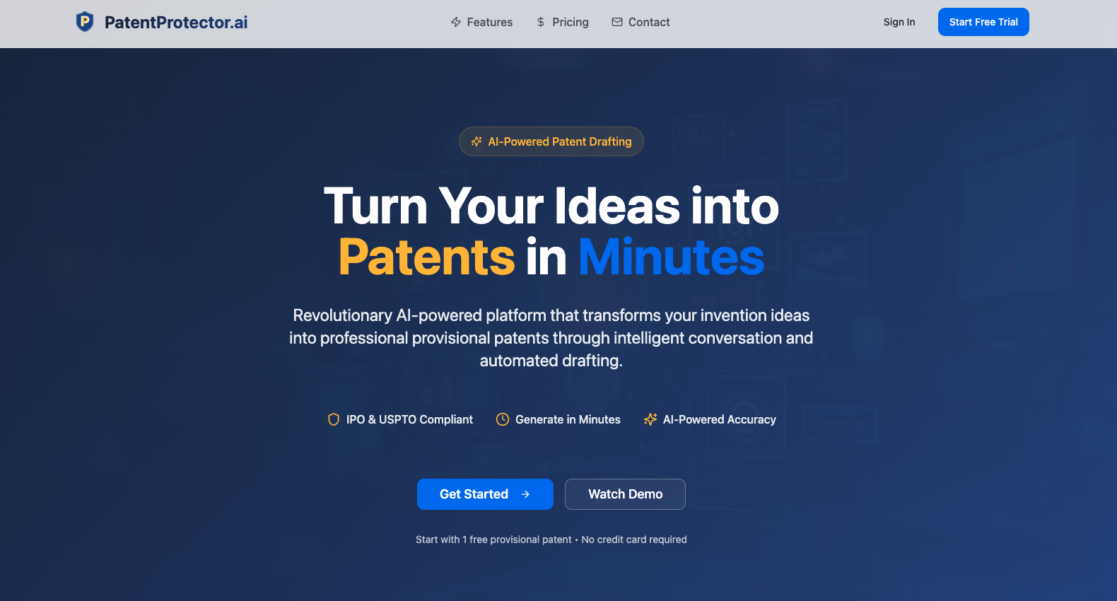 PatentProtector.ai screenshot 1