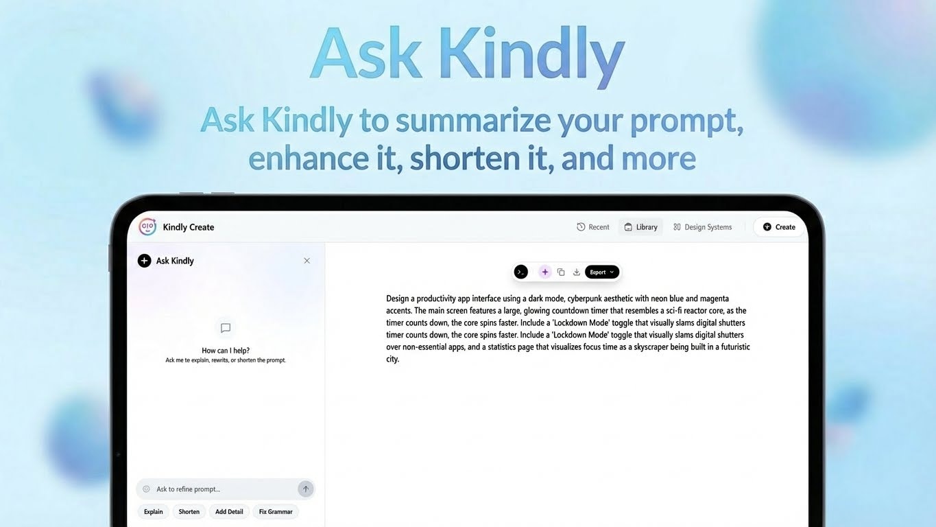 Kindly Create screenshot 4
