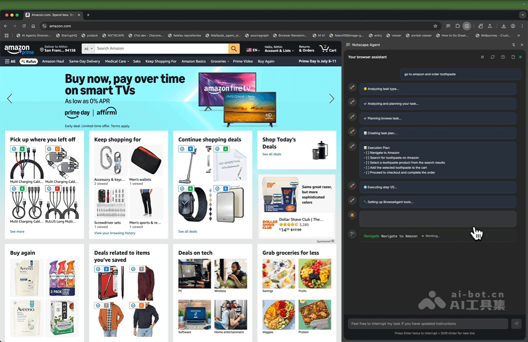 BrowserOS screenshot 2