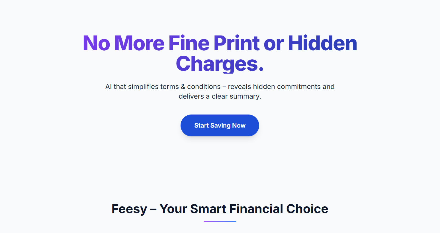 Feesy - Find the traps in fine print. screenshot 1