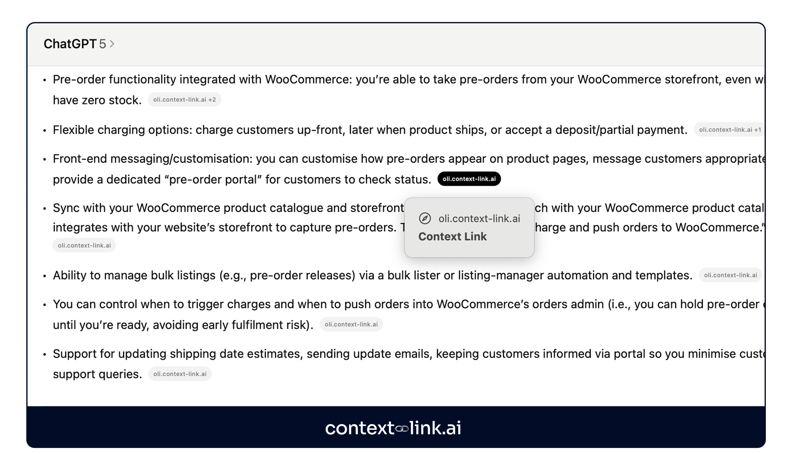 Context Link screenshot 2