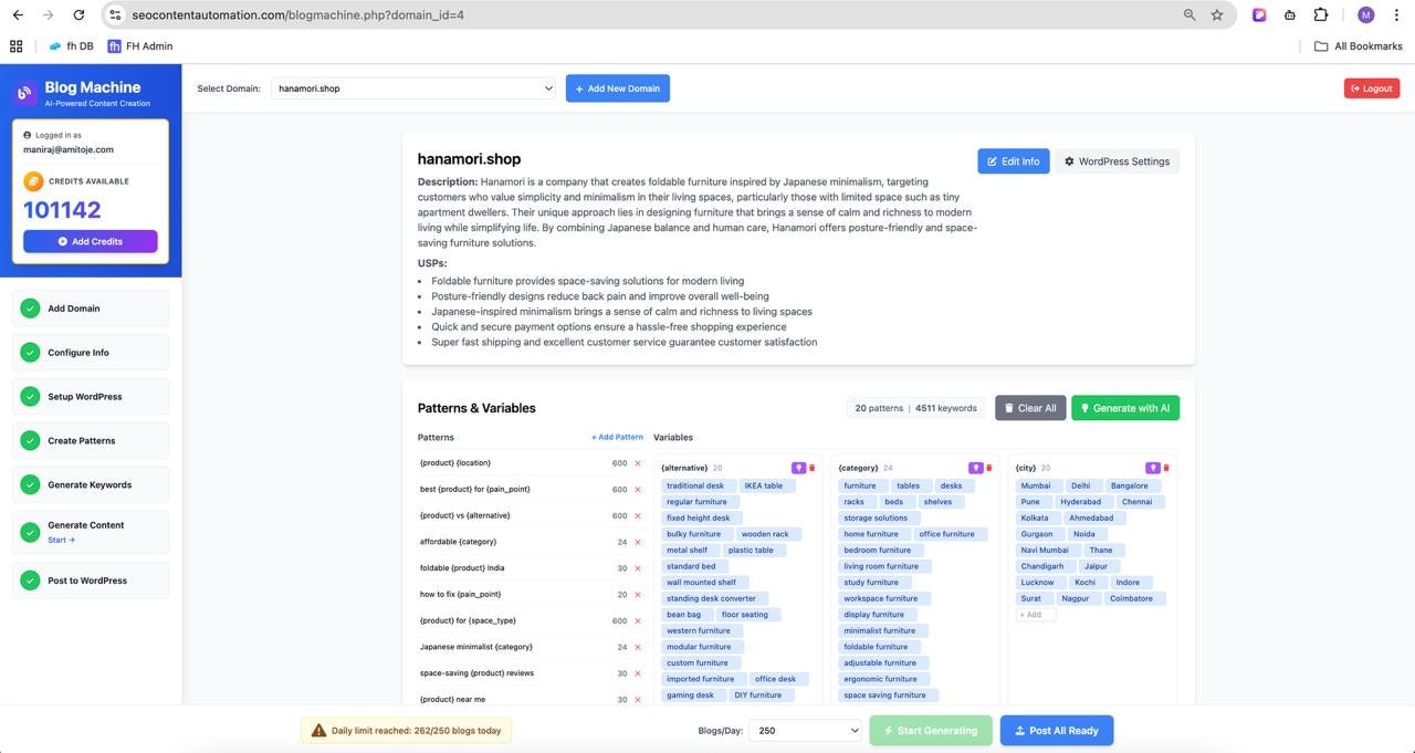 Blog Machine by SEO Content Automation screenshot 4
