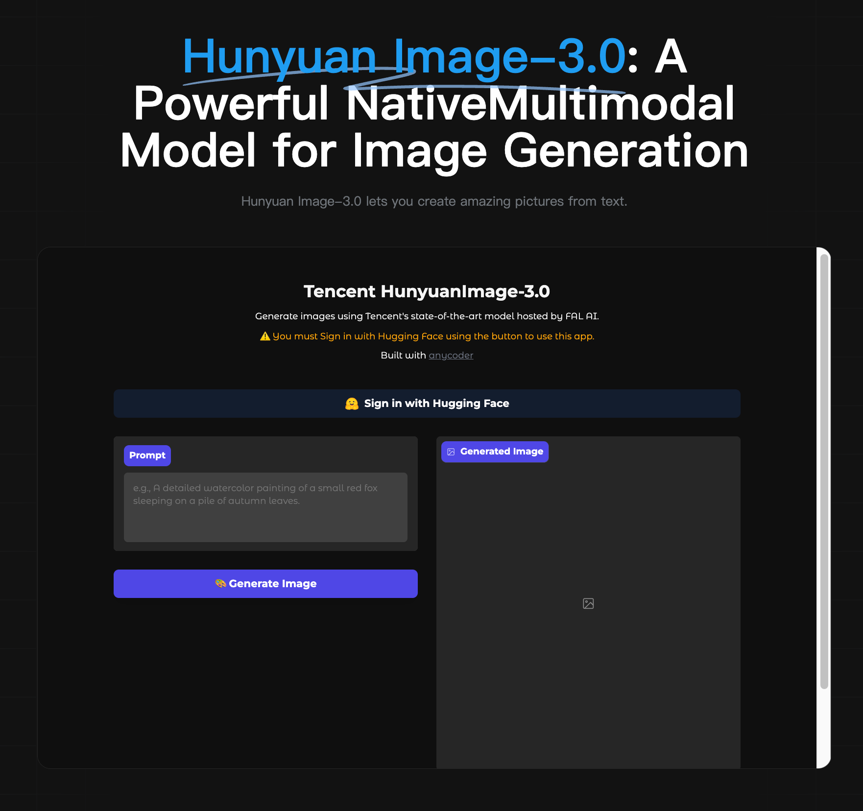 Hunyuan Image 3.0 – AI Image Generator screenshot 1