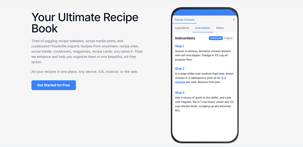 Foodofile screenshot 1