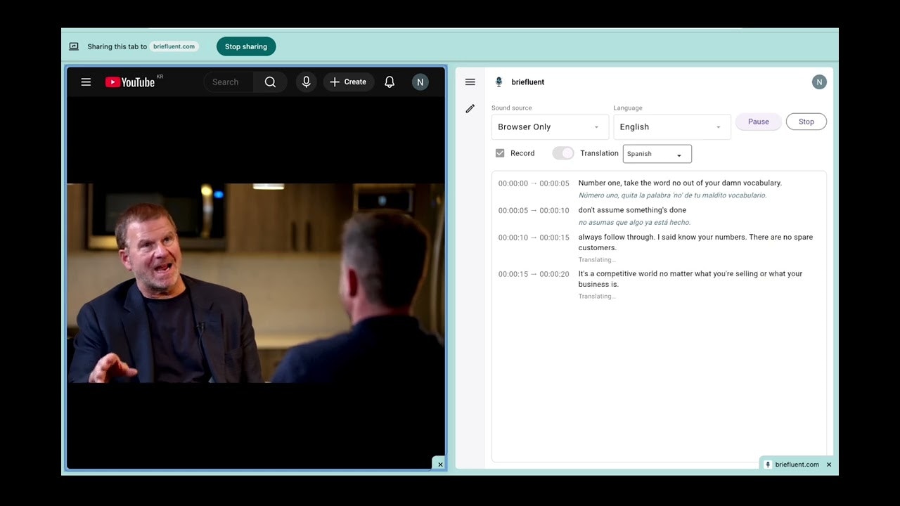 Briefluent screenshot 2