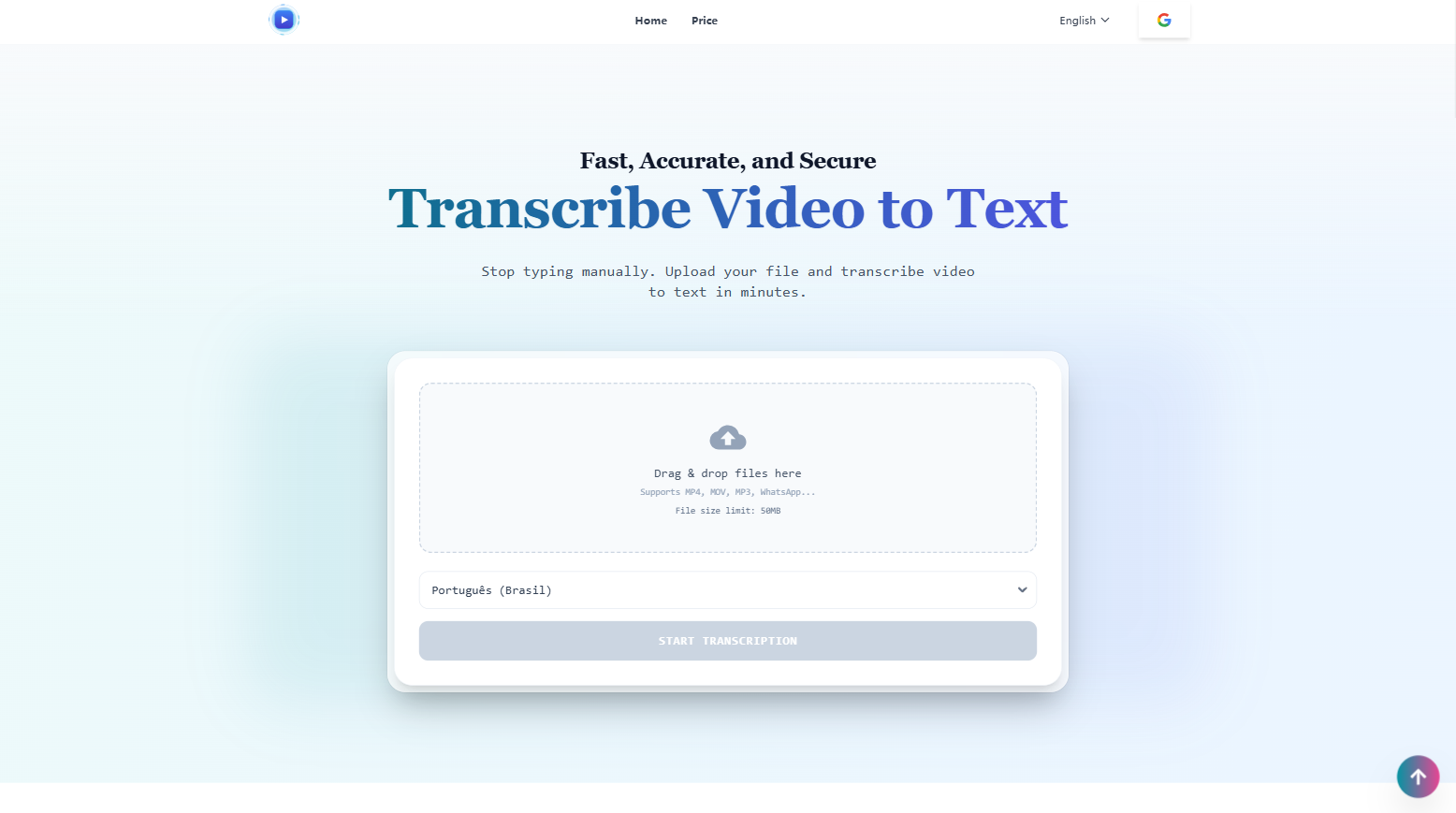Transcribe Video to Text screenshot 1