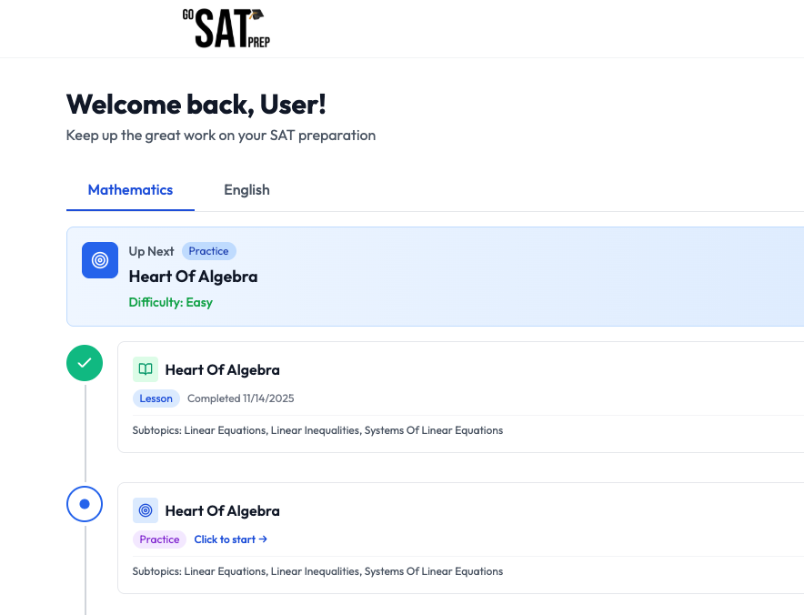 GoSATPrep screenshot 1