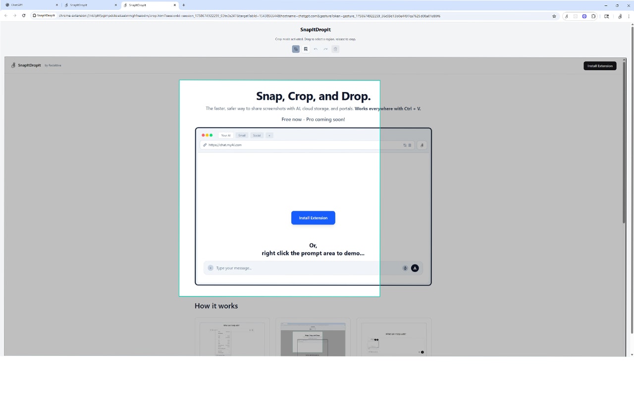 SnapItDropIt screenshot 1
