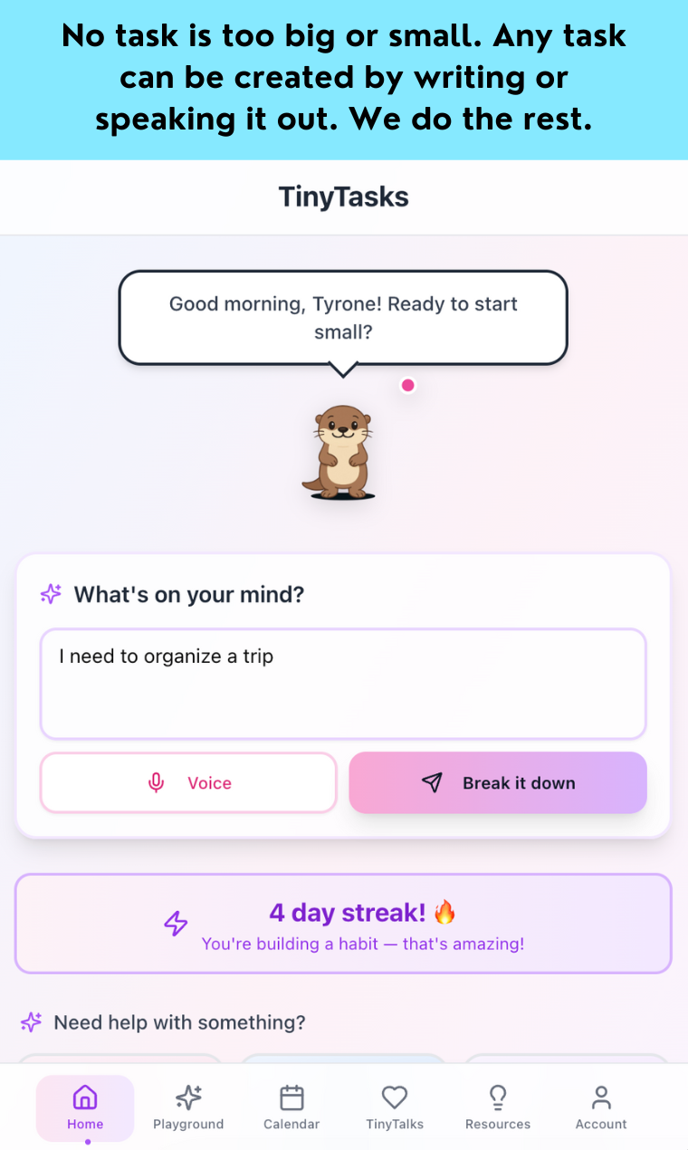 TinyTasks screenshot 2