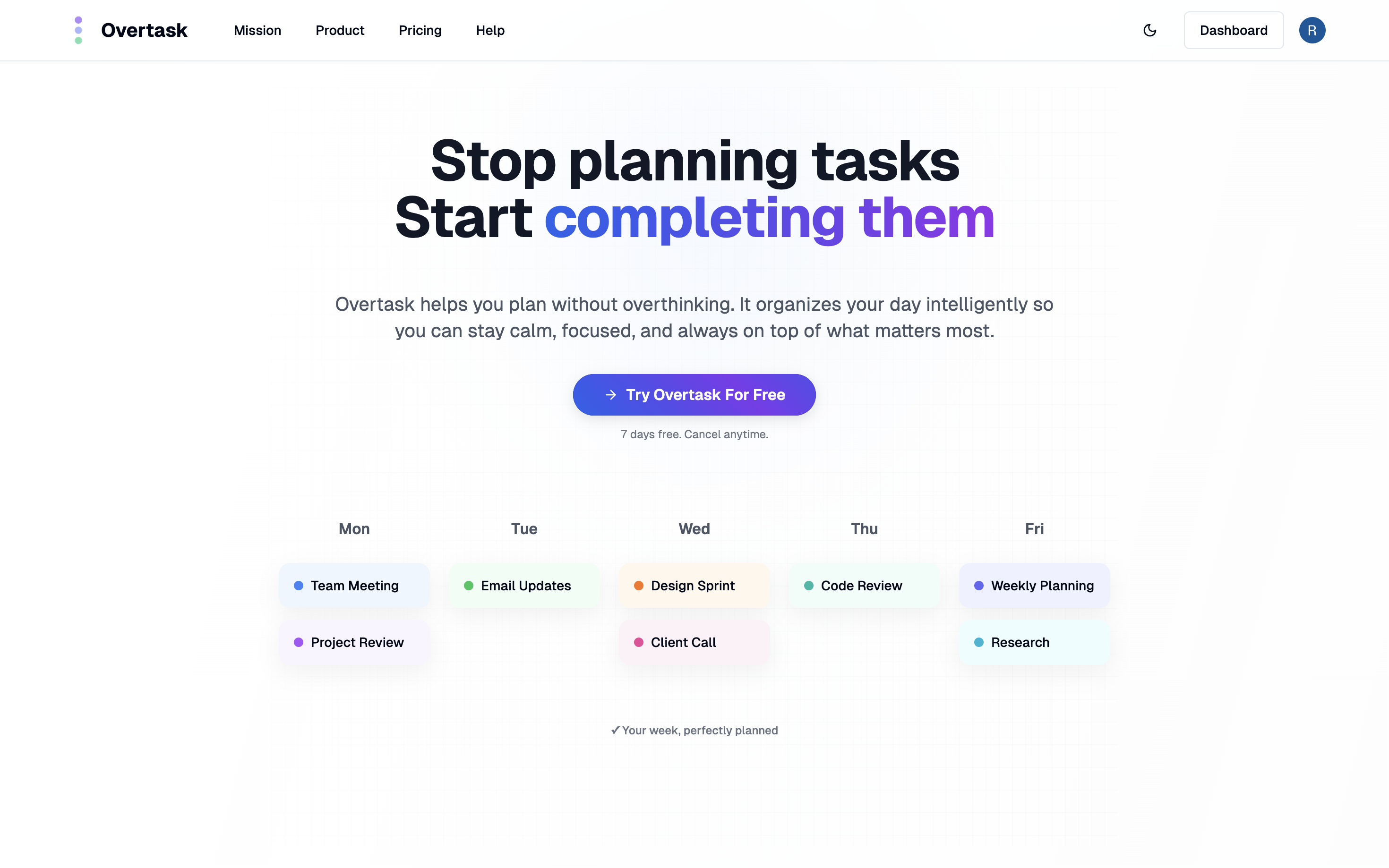 Overtask screenshot 1