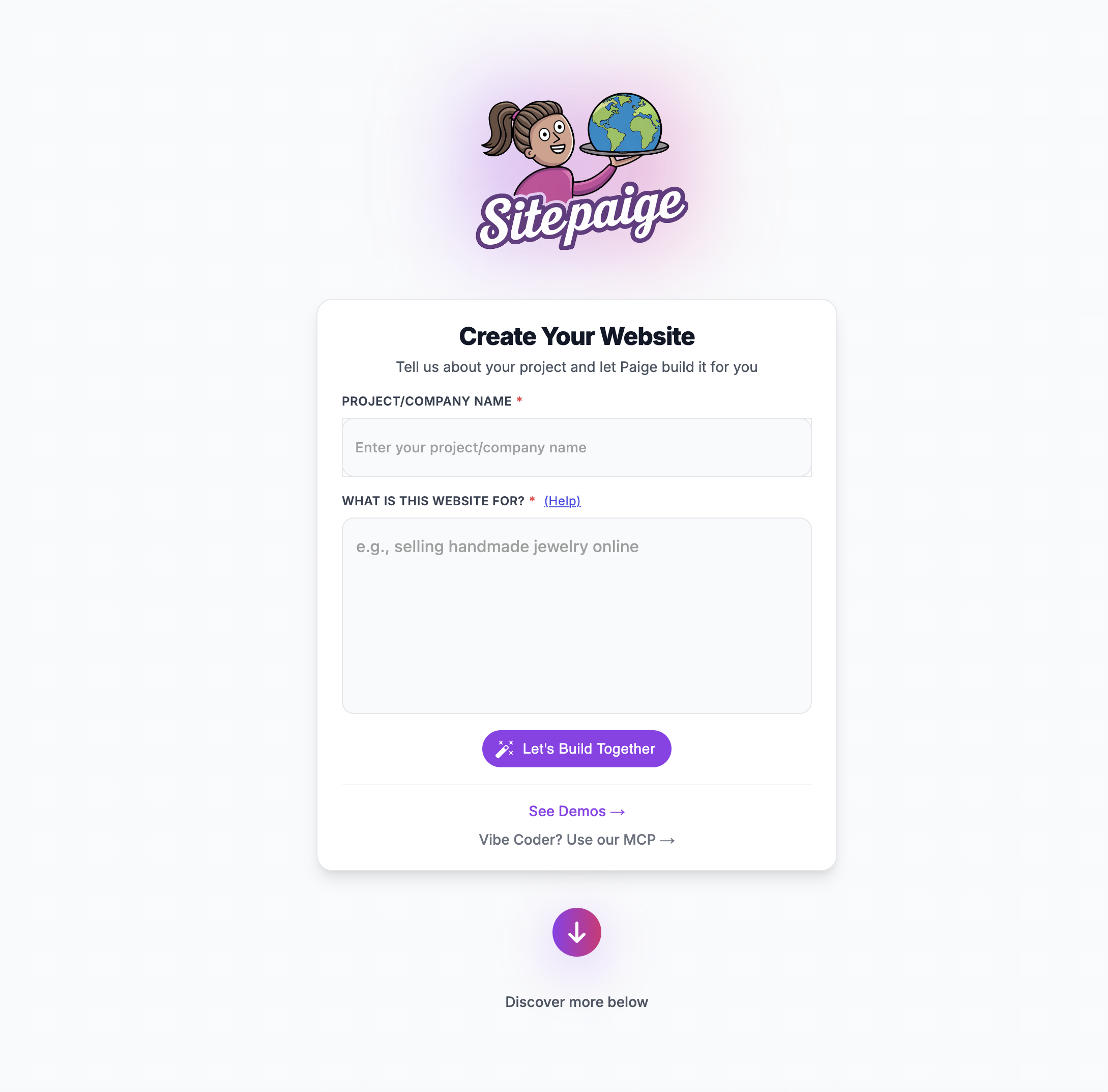 Sitepaige screenshot 1