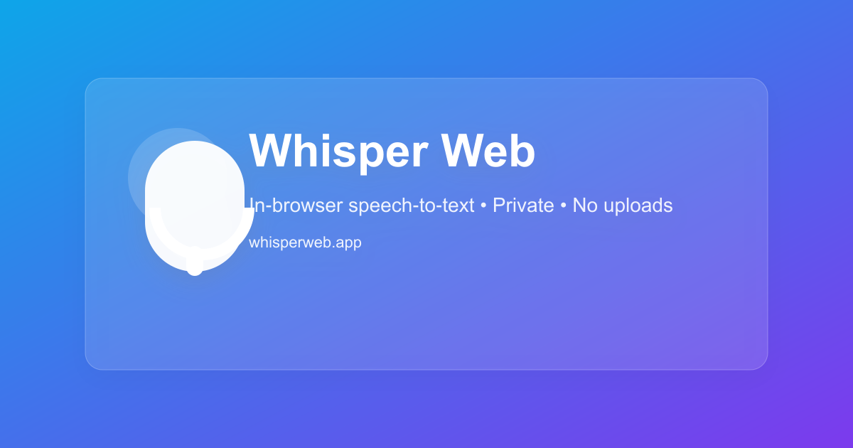 Whisper Web screenshot 1