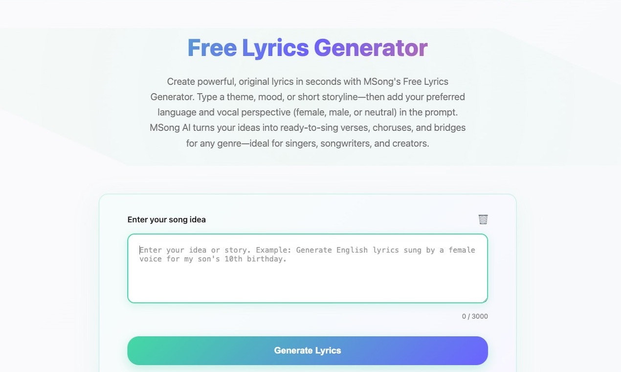 MSong.ai – The Free AI Song Maker screenshot 2