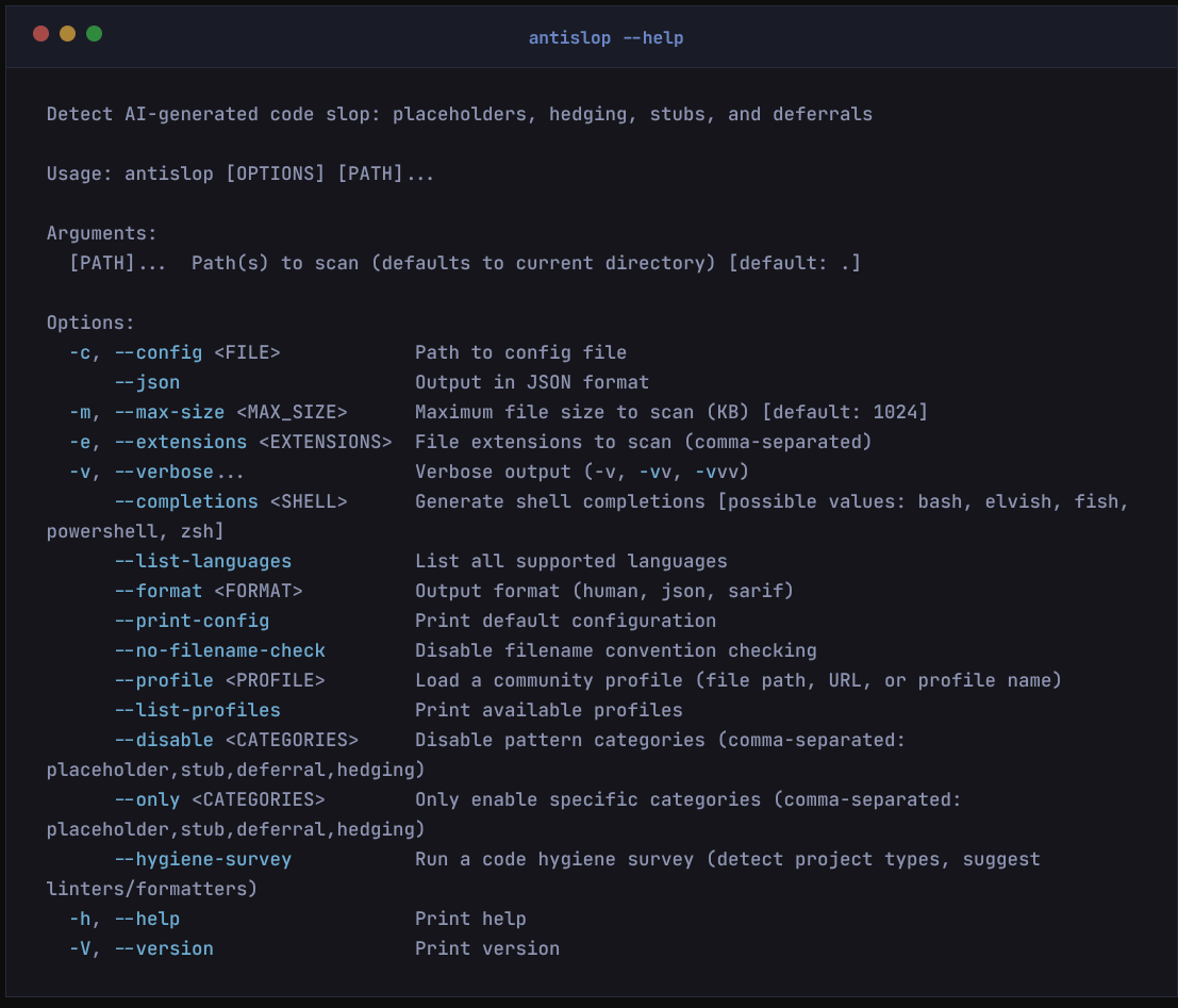 AntiSlop screenshot 2