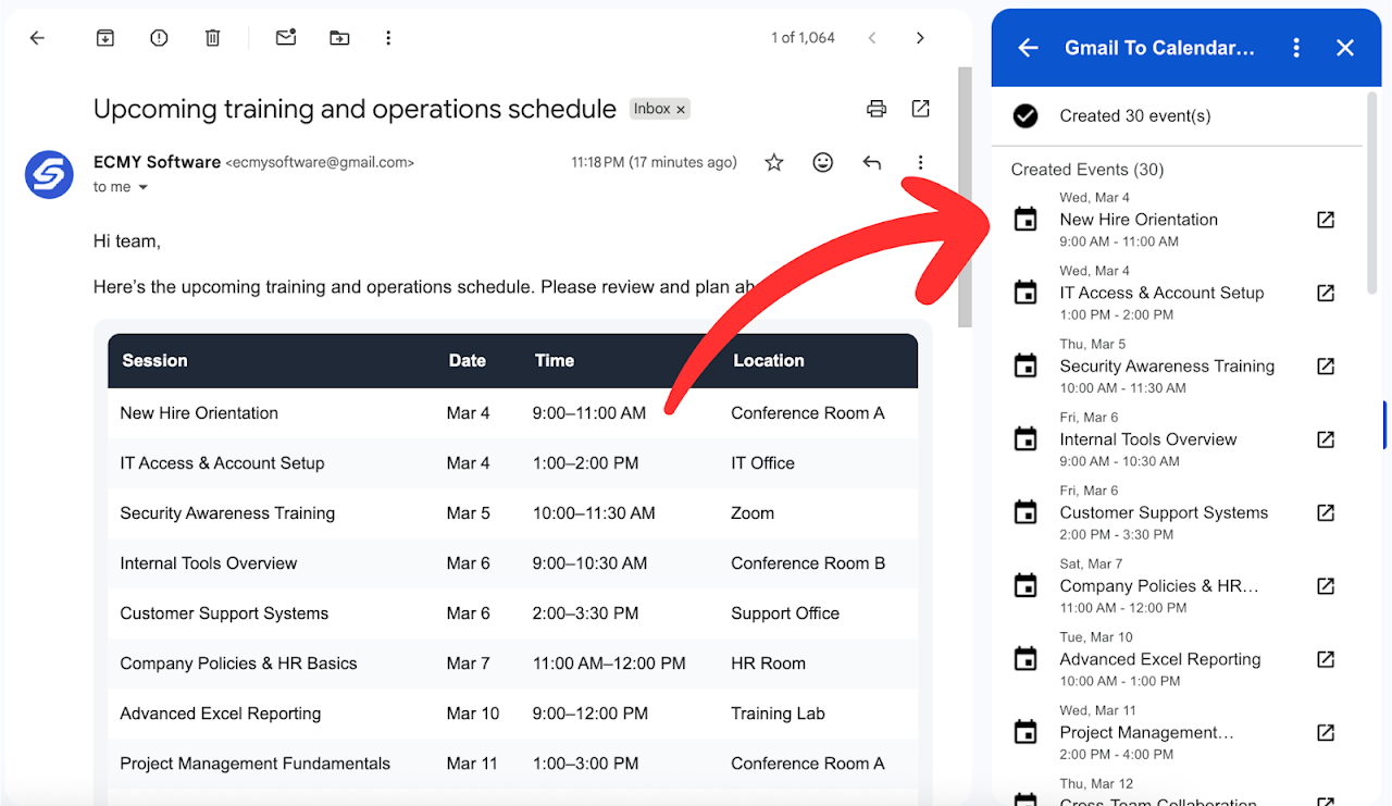 Gmail To Calendar AI screenshot 3