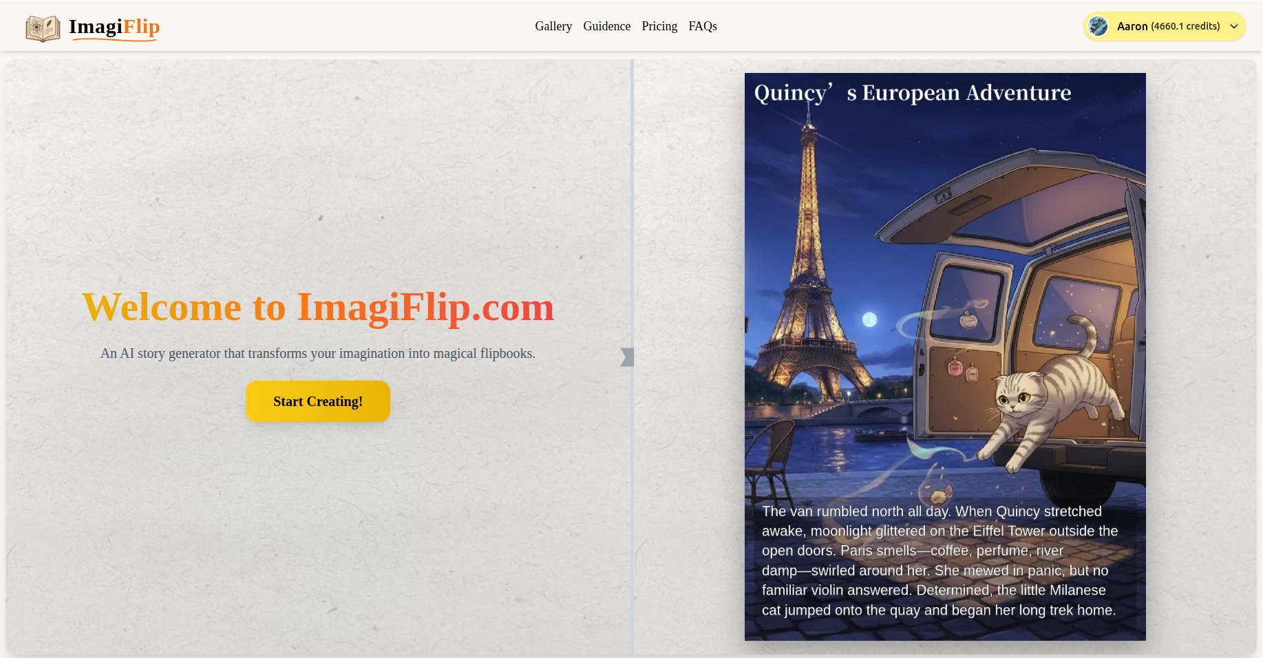 ImagiFlip – AI Story Generator&Flipbook screenshot 1