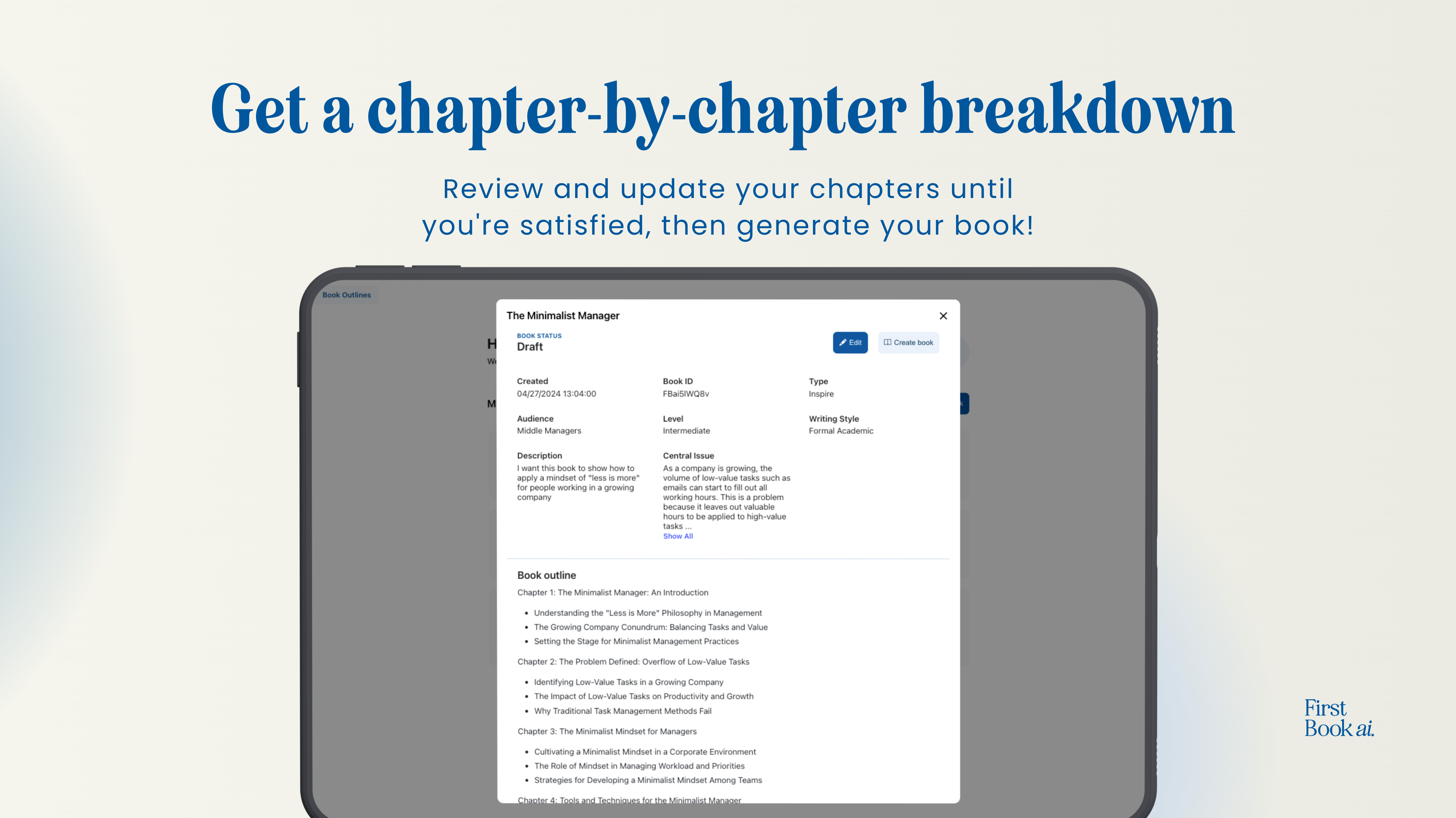 First Book ai screenshot 4