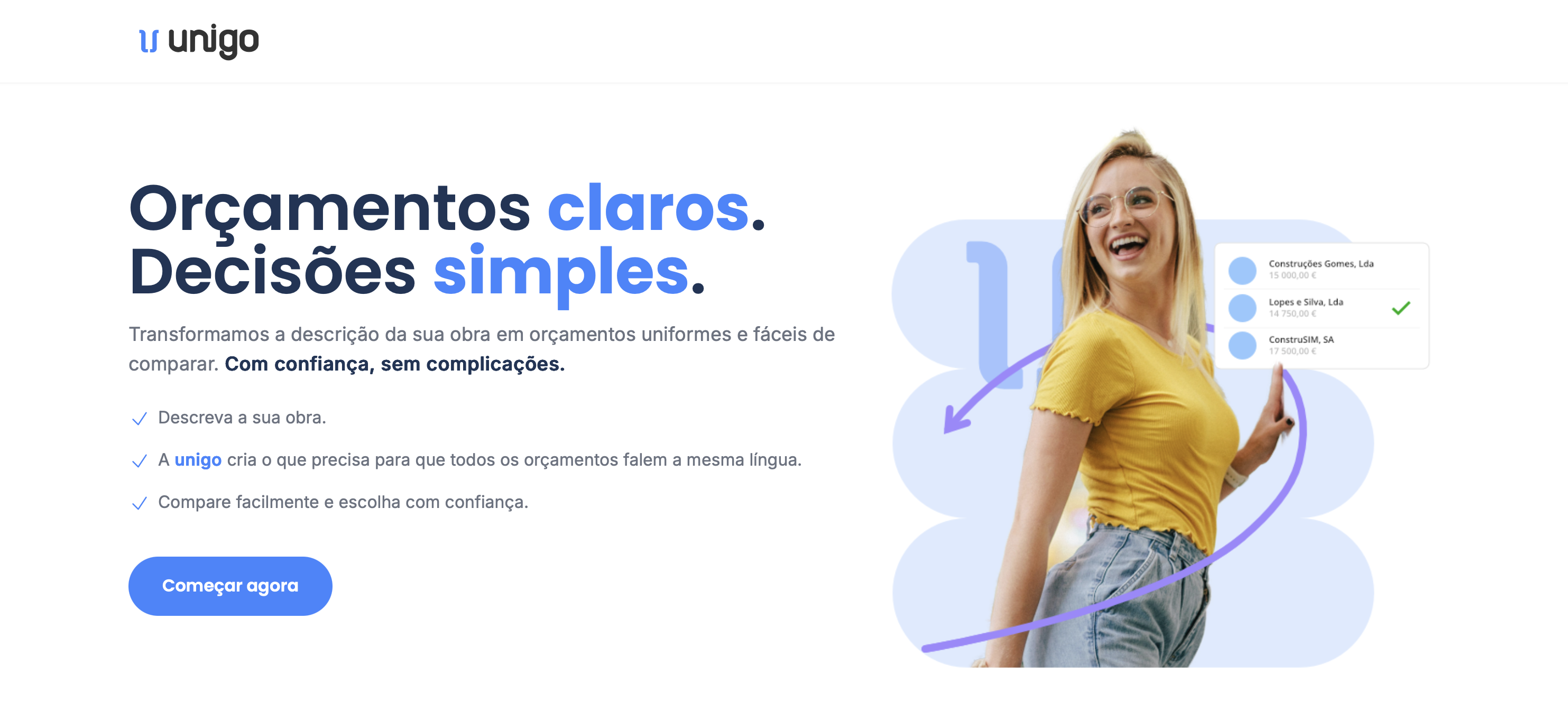 unigo — Clear budgets. Simple decisions. screenshot 1