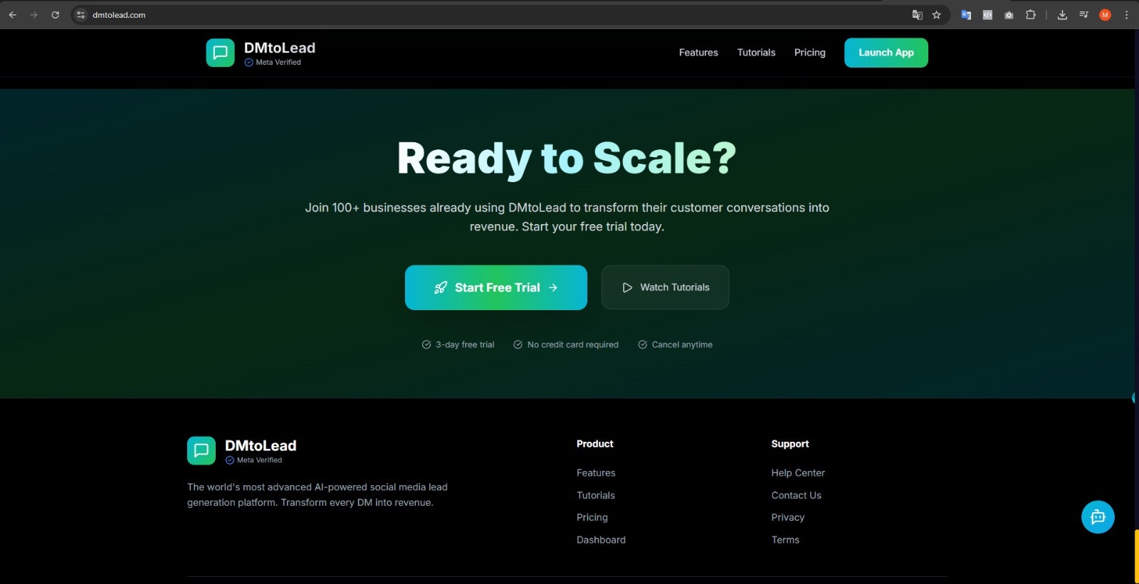 DMtoLead screenshot 2