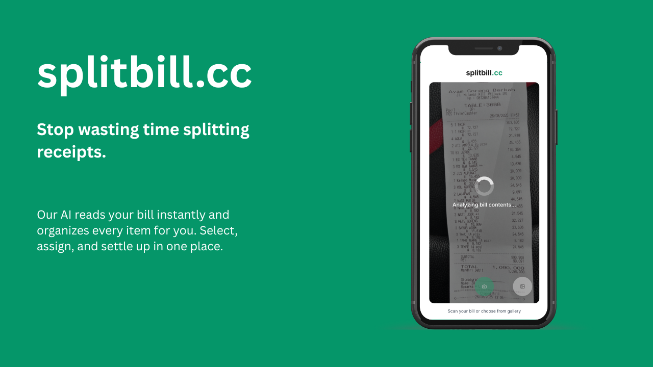 splitbill.cc screenshot 1