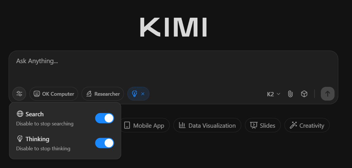 Kimi K2 Thinking screenshot 2