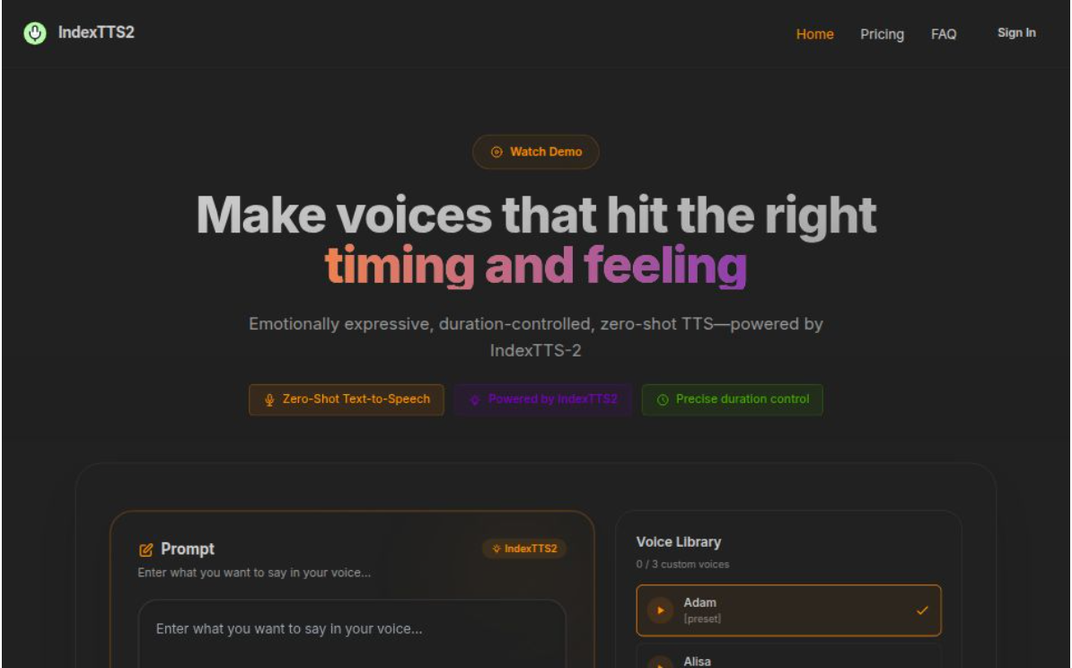 IndexTTS2 screenshot 1
