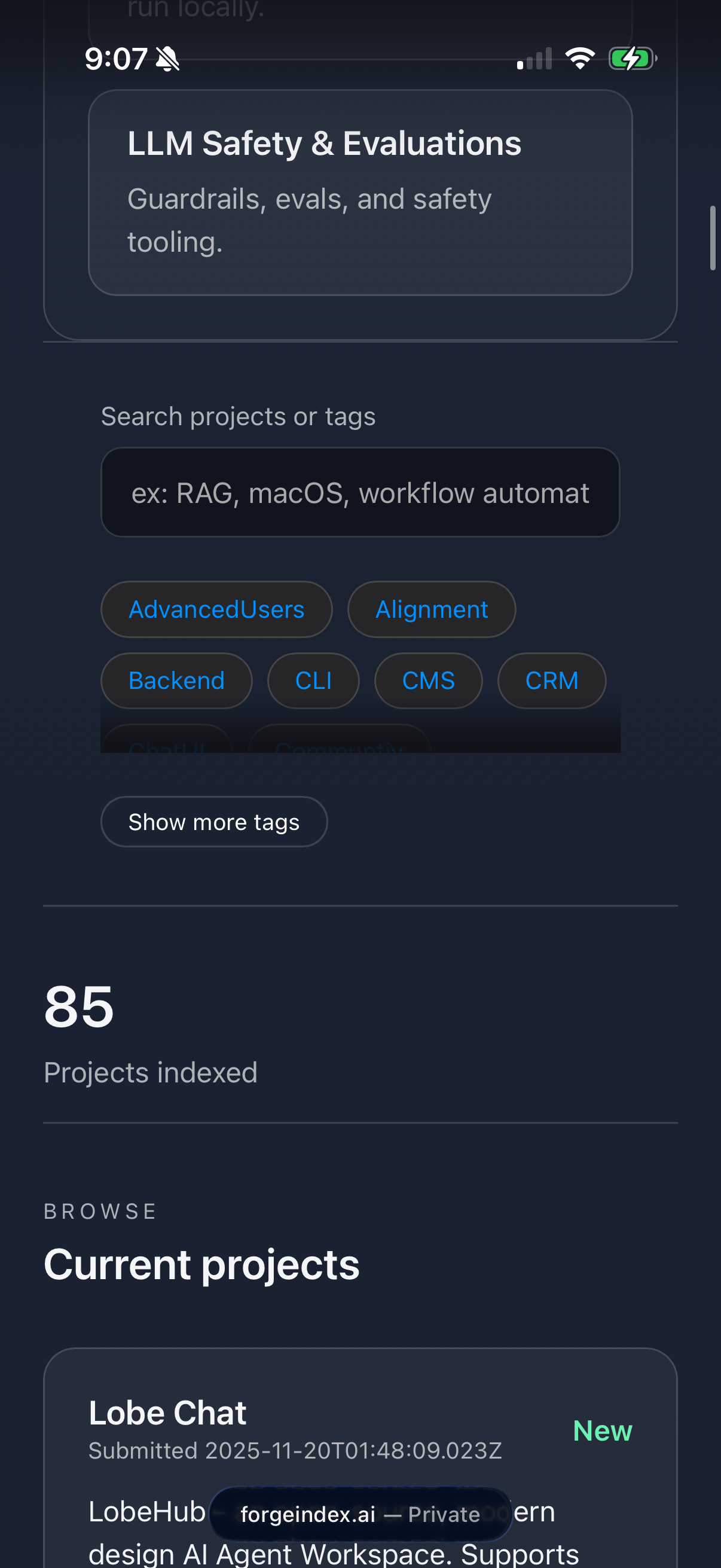ForgeIndex screenshot 1