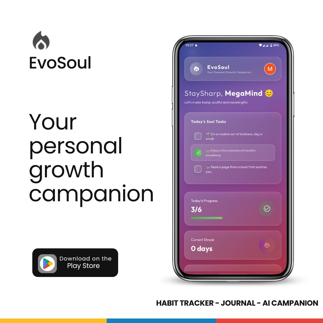 EvoSoul-AI Journal, Habit & Mood Tracker screenshot 1
