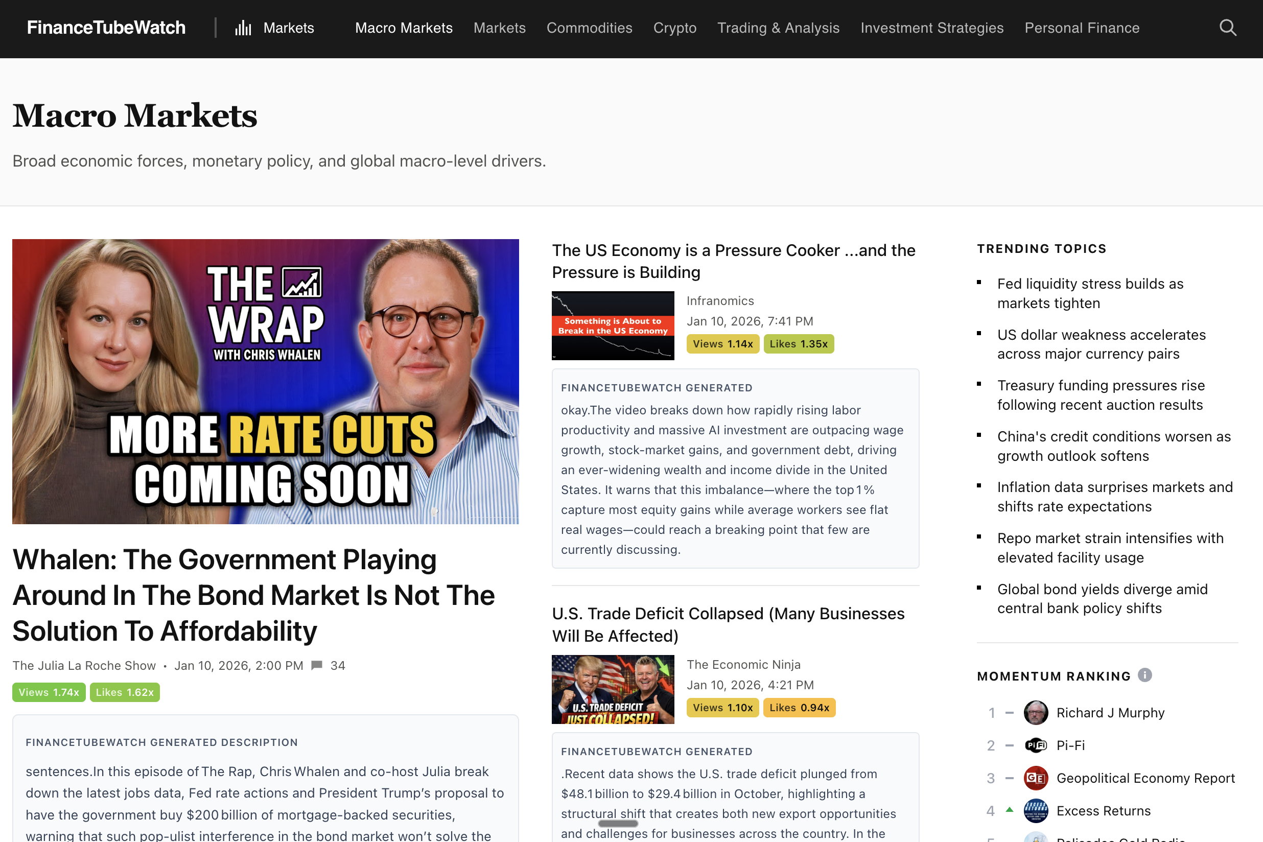FinanceTubeWatch screenshot 1