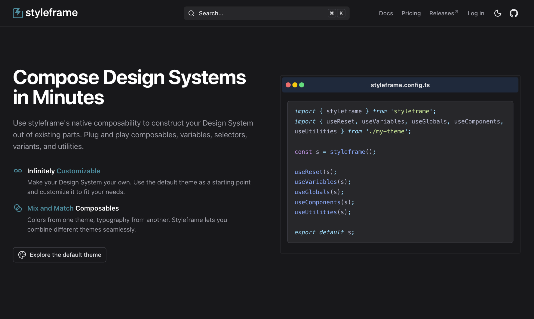 Styleframe screenshot 2