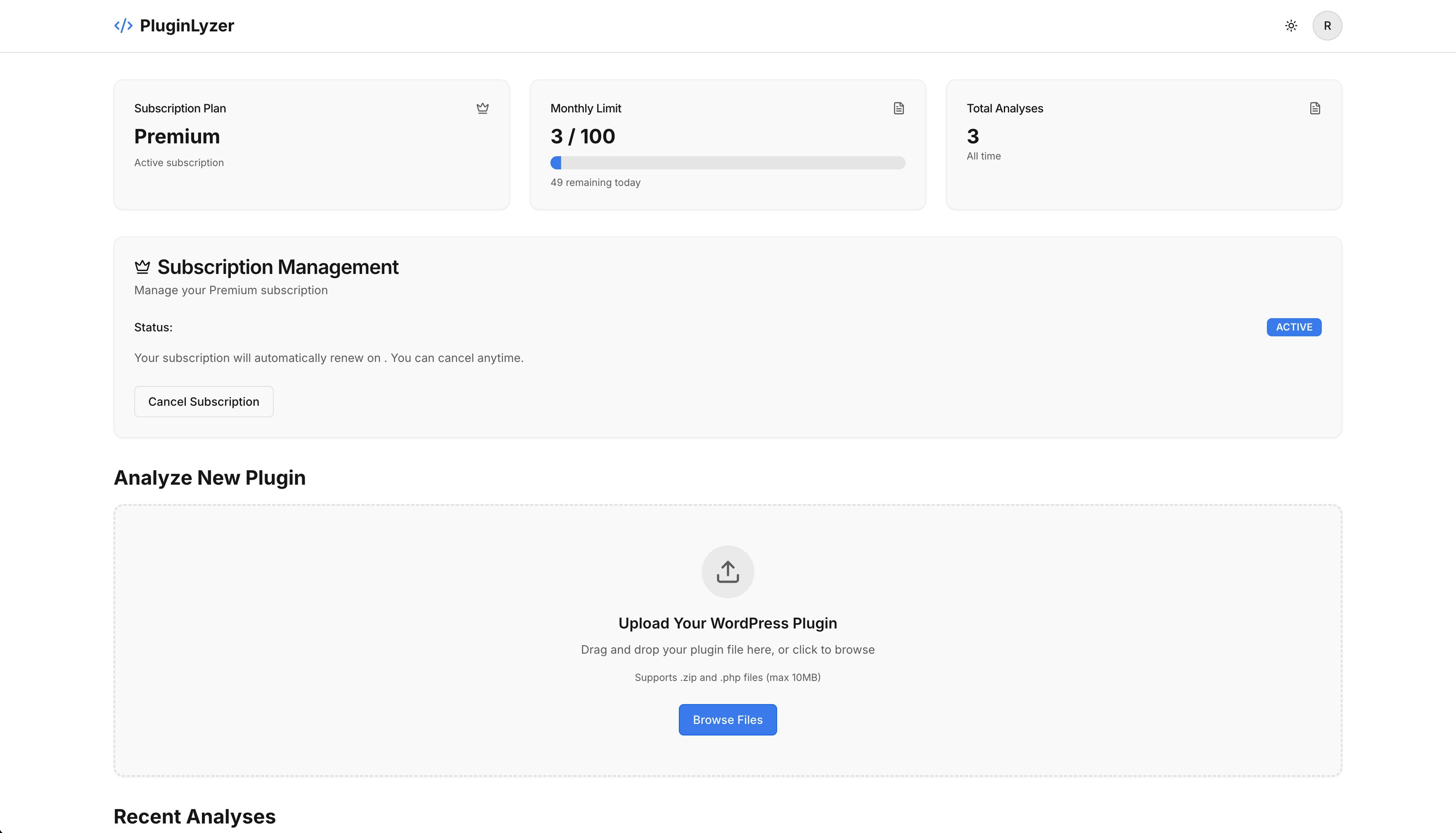 PluginLyzer screenshot 2