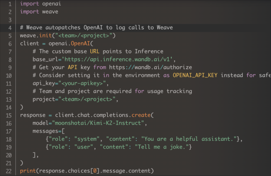 W&B Inference by Weights & Biases screenshot 2