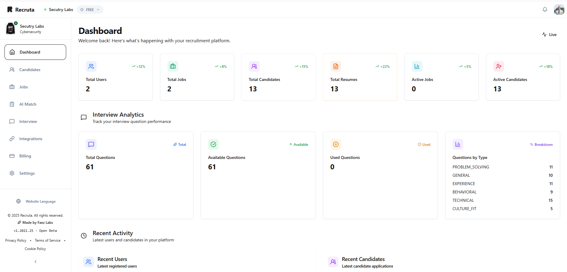 Recruta screenshot 3