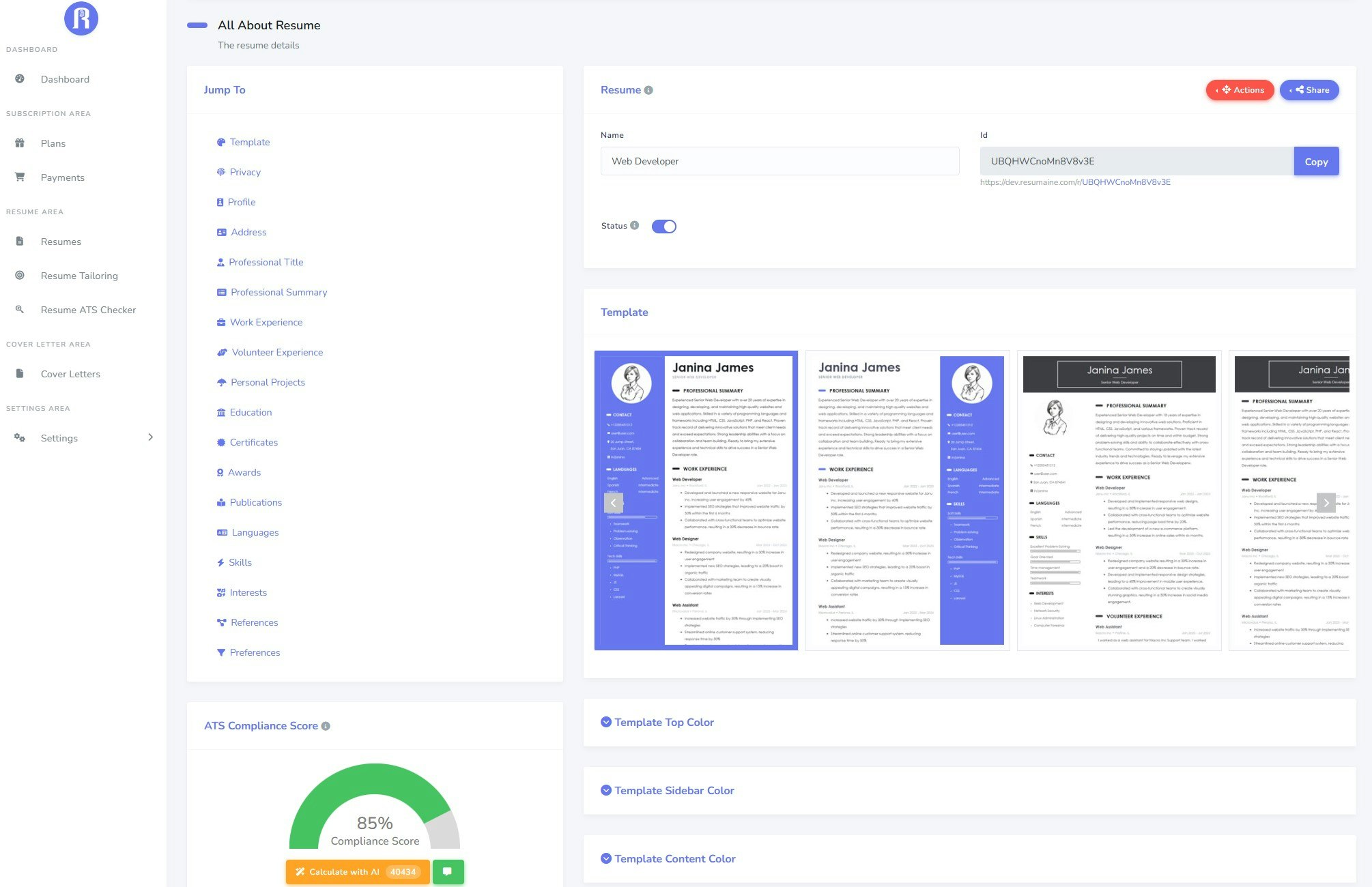 Resumaine screenshot 6