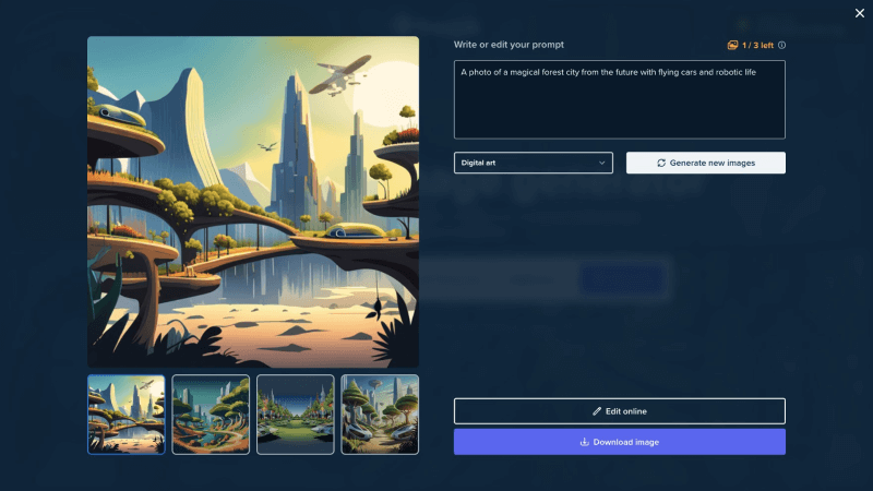 Freepik AI Image Generator screenshot 1